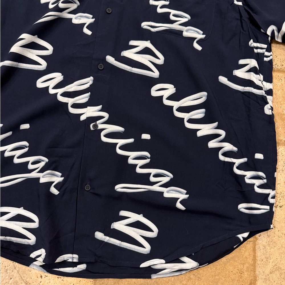 Balenciaga All Over Cursive Script Logo Minimal N… - image 4